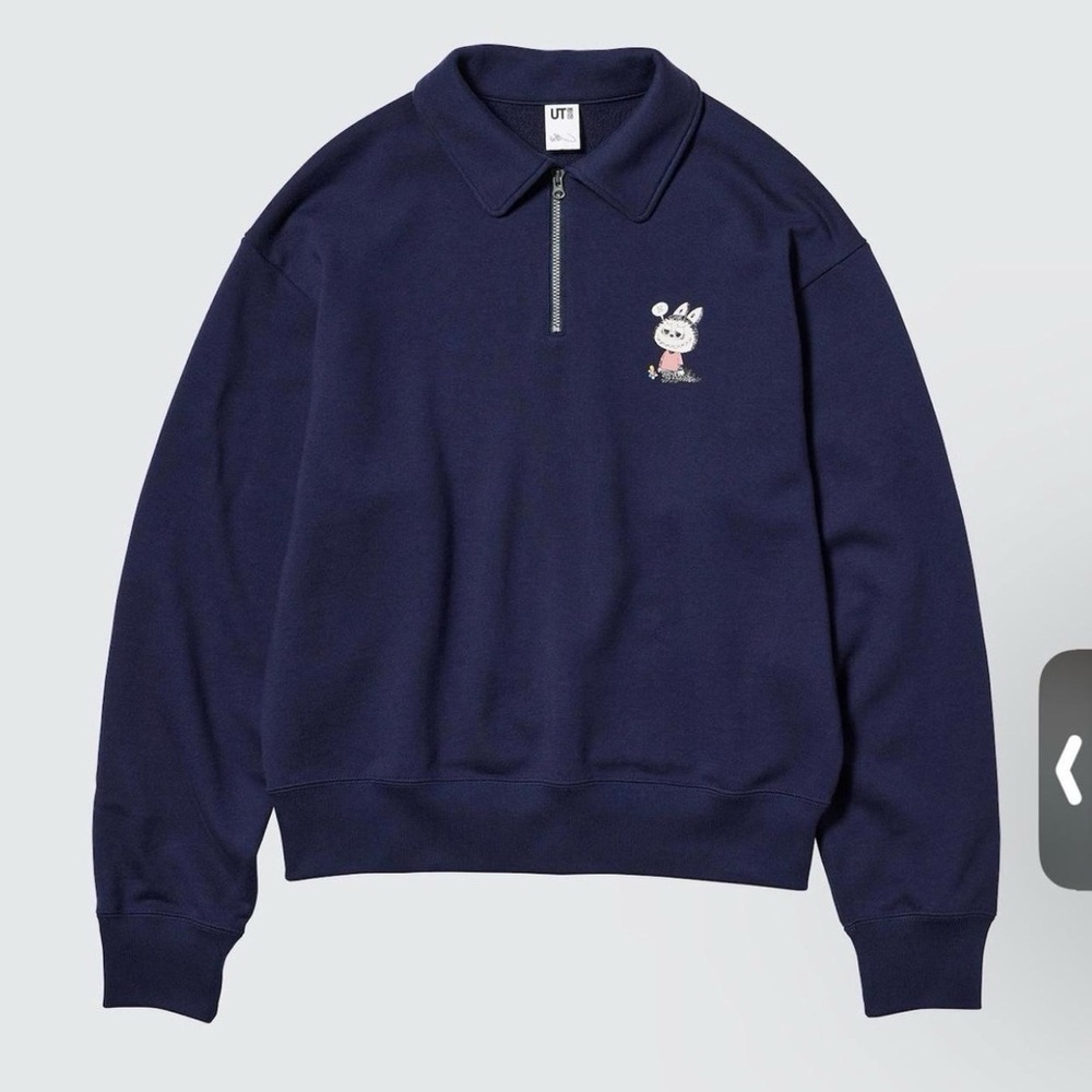 UNIQLO x POP MART x Kasing Lung “We Are The Monsters” Half-Zip Sweatshirt – Navy